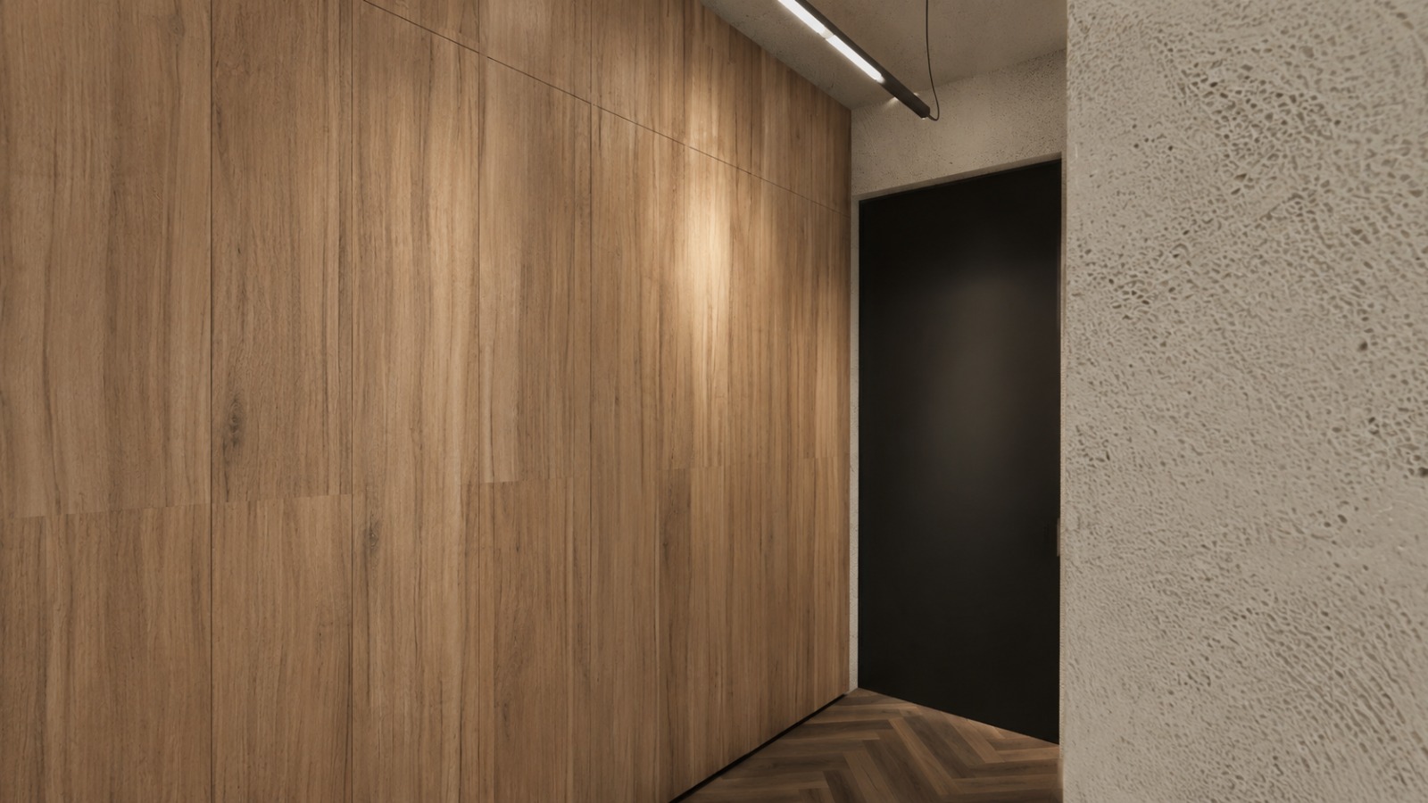 Notara 20 — Second scheme — hall, the full-height wardrobe