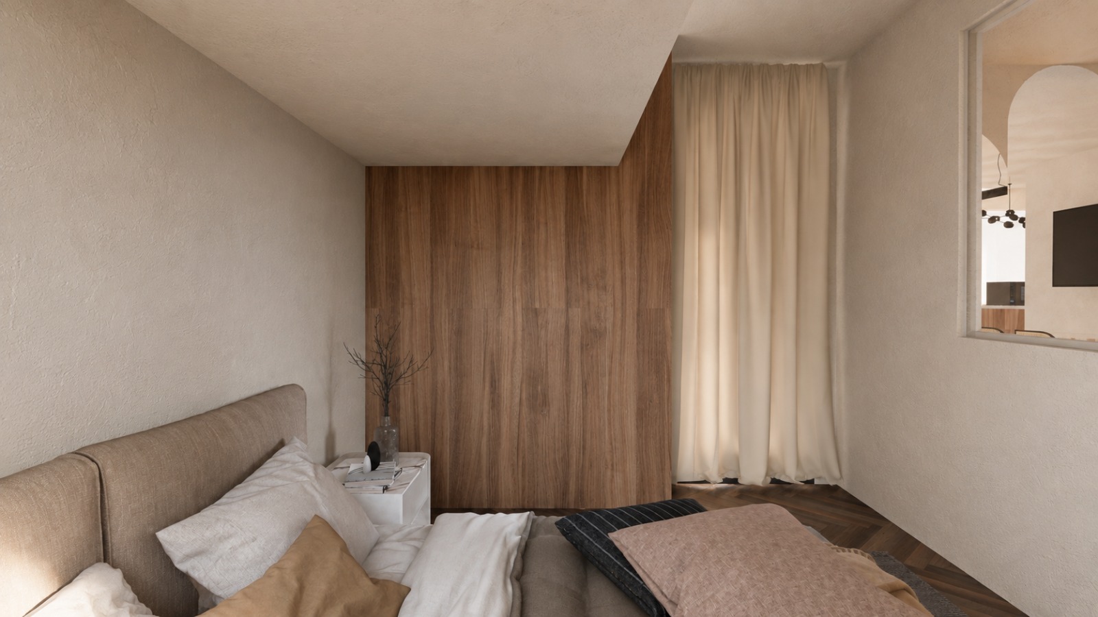 Notara 20 — Second scheme — bedroom, wardrobe wall