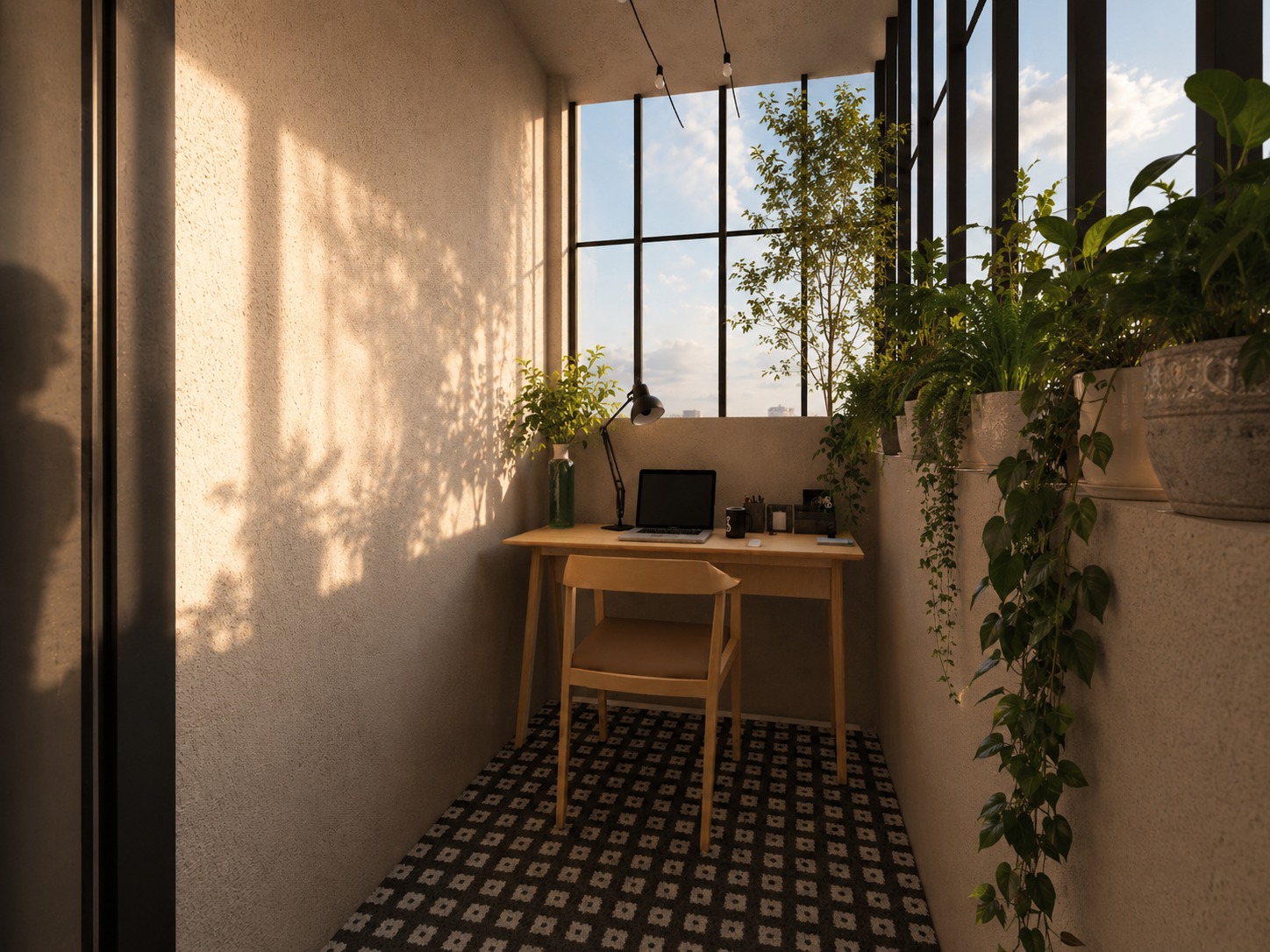 Notara 20 — Second scheme — balcony study