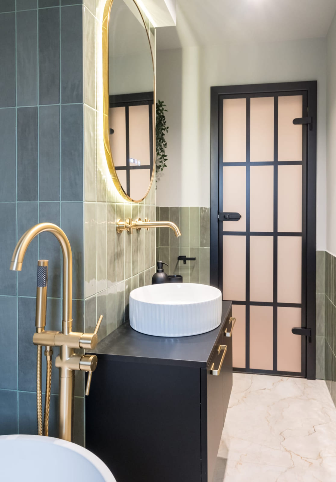 P.A.I Apartment — Basin and brass tap