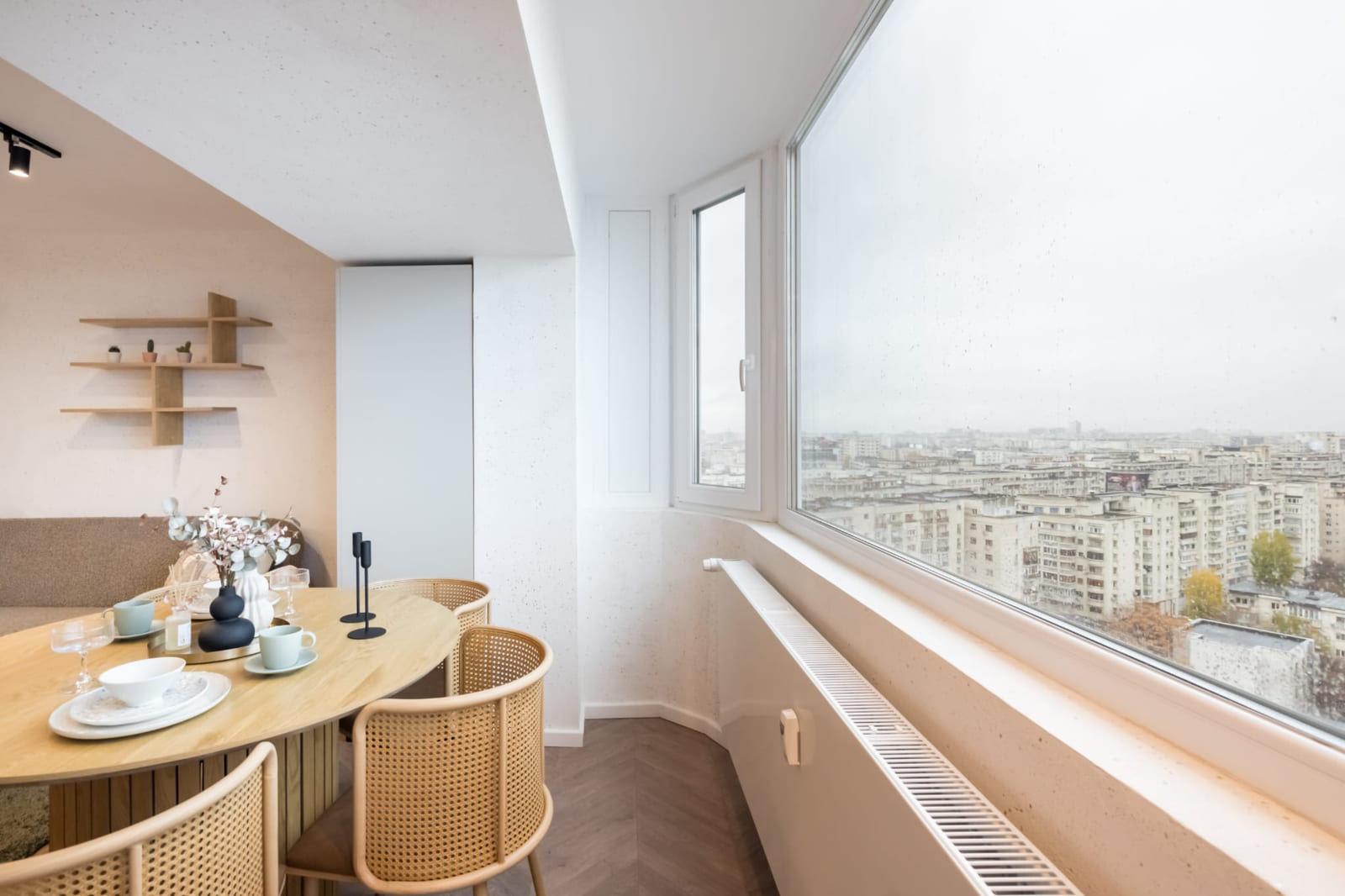 P.A.I Apartment — Dining table, towards the balcony