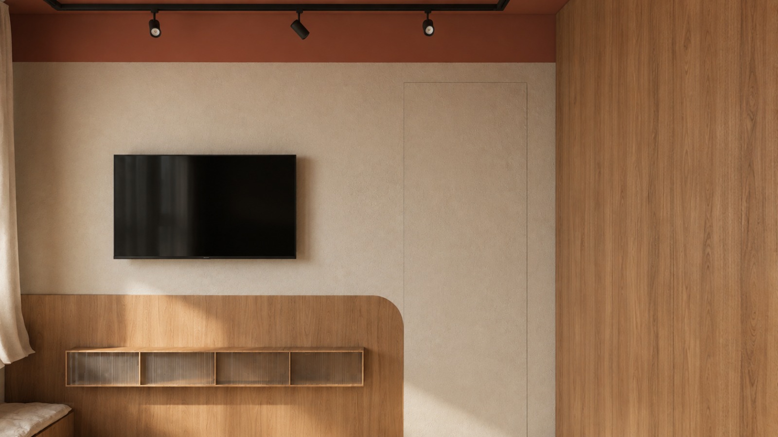 Wilson Studio — Bedroom, television wall