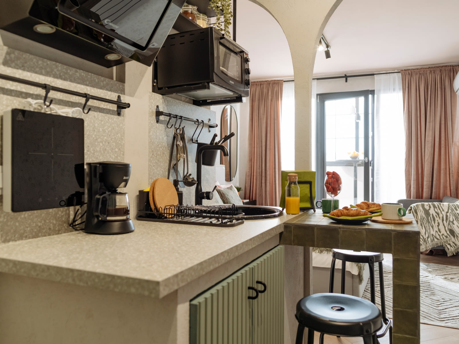 Zalomit Studio 81 — Breakfast bar and stool